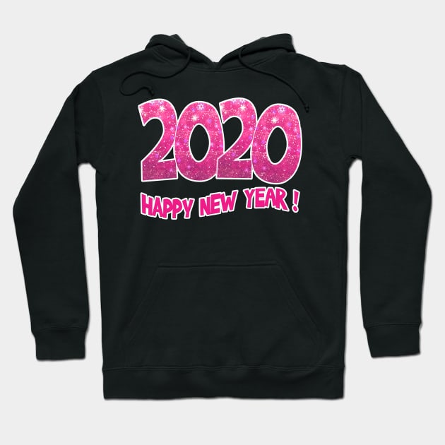 HAPPY NEW YEAR 2020 New Years Eve Fuchsia Hoodie by Scarebaby